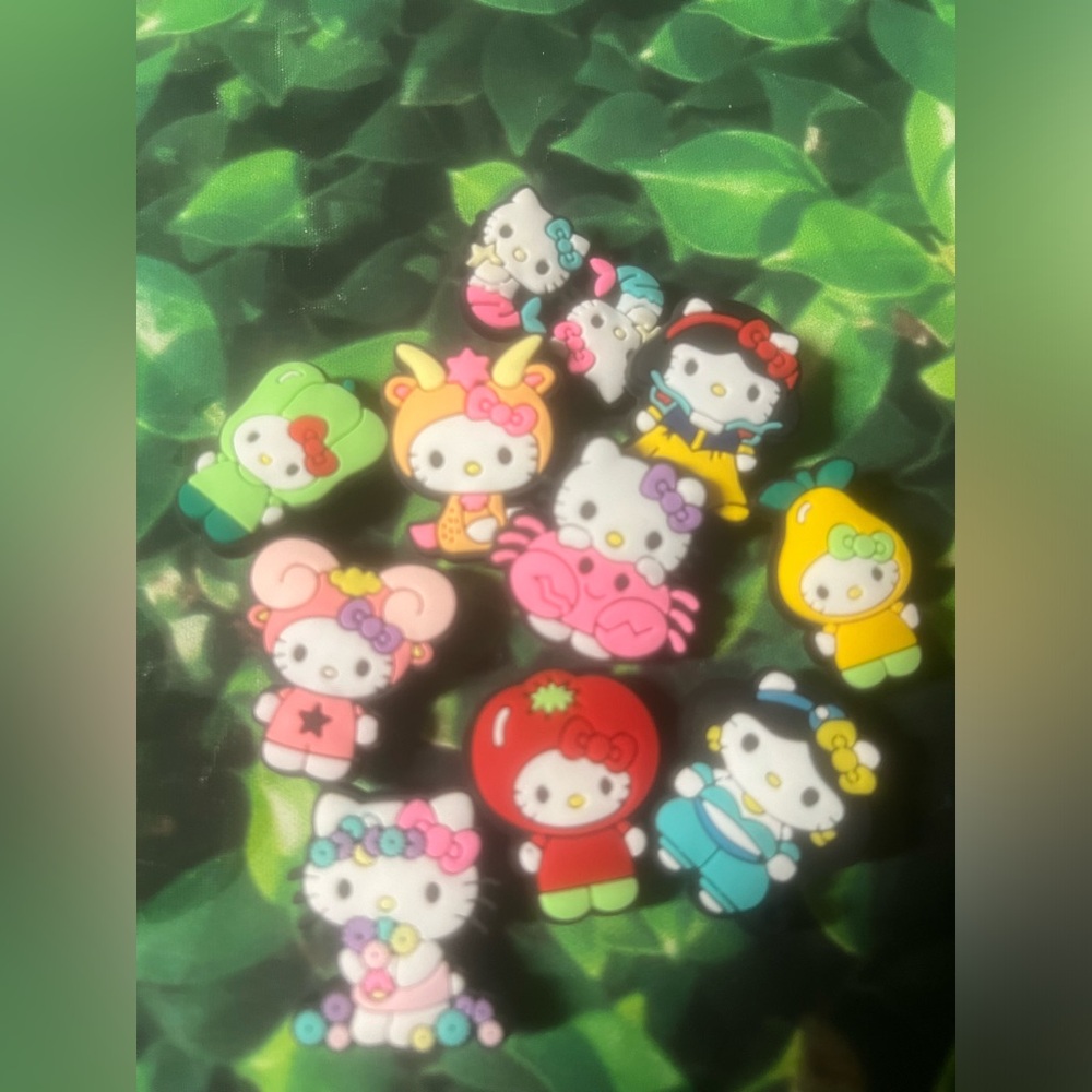 10 Hello Kitty Charms Jibbit Shoe Charm DISNEY CROC CHARMS